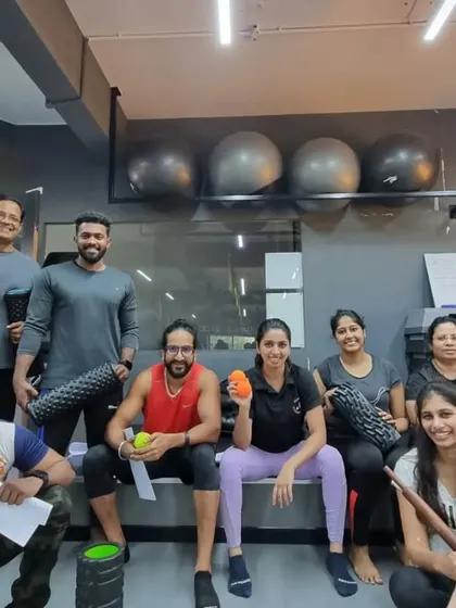 The group from our recent myofascial release workshop, holding their tools of the trade. It was a great session with a lot of practical learning.