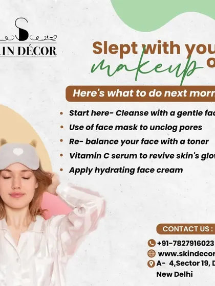 We've all been there. If you accidentally slept with your makeup on, here is a recovery routine for the next morning. It focuses on gentle cleansing, unclogging pores, and rehydrating the skin to minimize damage.