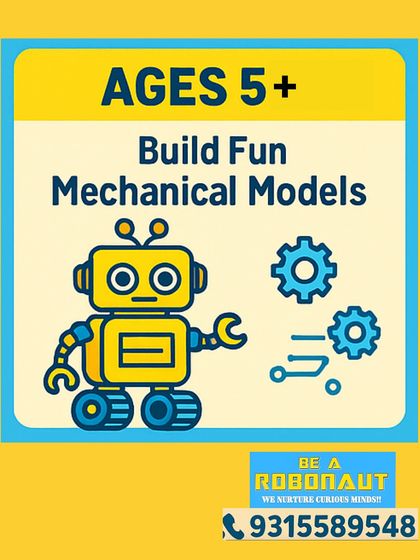 Our Robotics Summer Camp for ages 5+ is perfect for little hands and big ideas. Kids will build fun mechanical models and learn the basics of engineering.