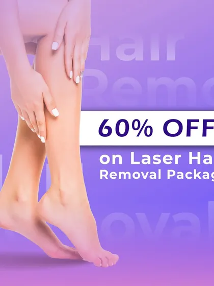 We believe in making our advanced treatments accessible. This graphic shows one of our anniversary offers, providing a significant discount on laser hair removal packages, a popular choice for achieving lasting smoothness.