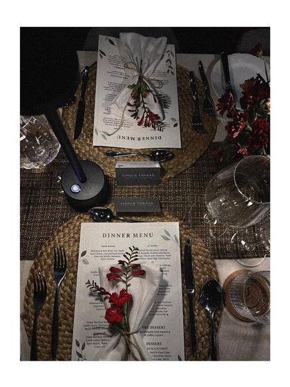 Another look at the personalized menu setup, showcasing the attention to detail that goes into my tablescapes.