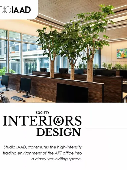 A feature in Society Interiors & Design magazine on our APT office project. The article highlights how we transformed a high-intensity trading environment into a classy and inviting space.