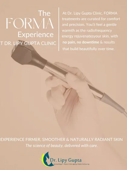 This image highlights the Forma experience at my clinic. We focus on comfort and precision, ensuring a painless treatment that delivers smoother, naturally radiant skin with results that build over time.