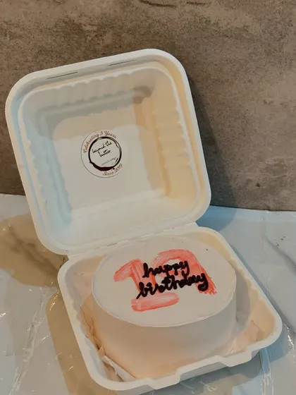 A simple yet sweet bento cake for a 12th birthday, showing how these cakes are perfect for celebrating milestones at any age.