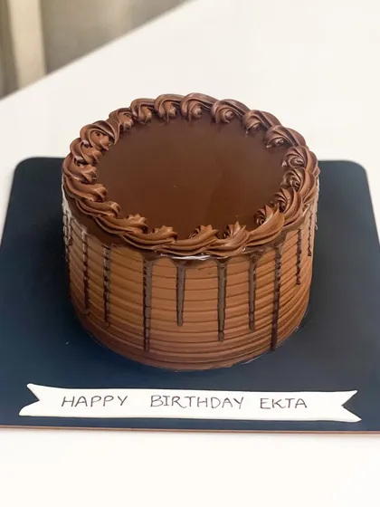 My classic chocolate drip cake, perfect for any birthday celebration.