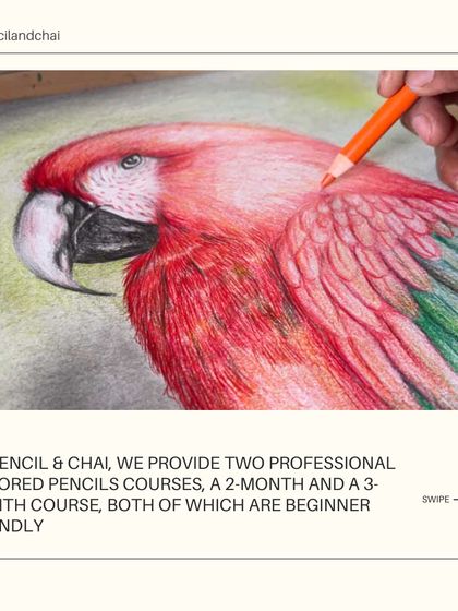 We offer both 2-month and 3-month colored pencil courses, both of which are beginner-friendly and designed to build your skills progressively.