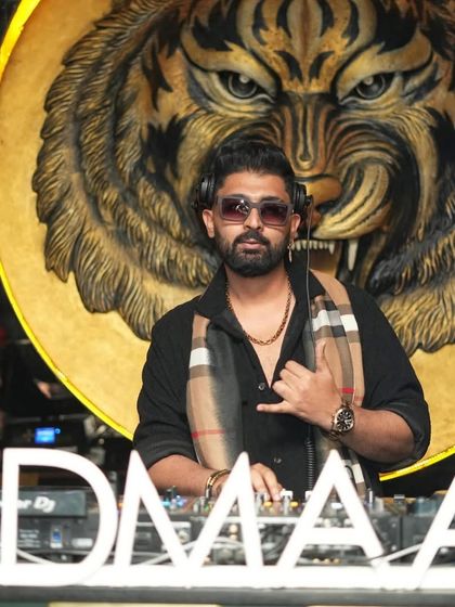 Rocking a Burberry scarf for a stylish Saturday night set at Badmaash.