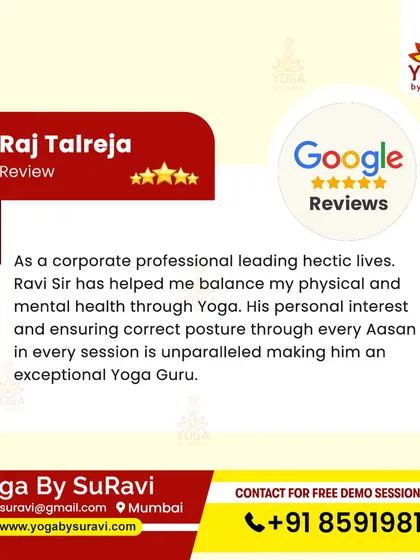 **Helping corporate professionals find balance.** We love hearing from clients like Raj, who found our sessions helped him manage the demands of a hectic life by focusing on both physical and mental health.