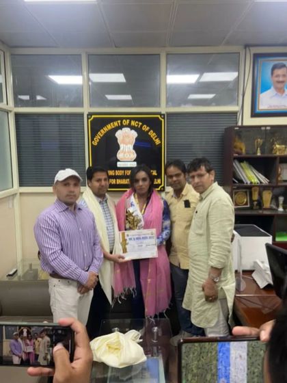 Receiving my certificate from the Government of NCT of Delhi. This official recognition of my Miss India 2022 win is a testament to my dedication.