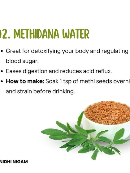 Methidana (fenugreek) water is excellent for detoxifying your body and regulating blood sugar. I explain how to make this simple morning drink to ease digestion and reduce acid reflux.