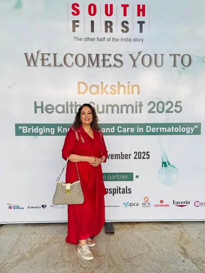 Attending the Dakshin Health Summit 2025, an event dedicated to bridging knowledge and care in dermatology. I am grateful for platforms that celebrate scientific learning.