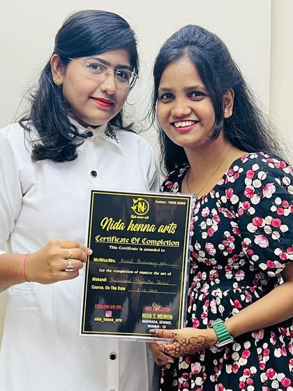 This student's progress has been phenomenal. I am so proud to present her with this certificate of completion.