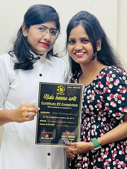 This student's progress has been phenomenal. I am so proud to present her with this certificate of completion.