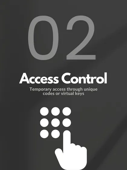Reason 2: Access Control. I can help you grant temporary access to guests or service professionals using unique codes or virtual keys, ensuring they only get in when you want.