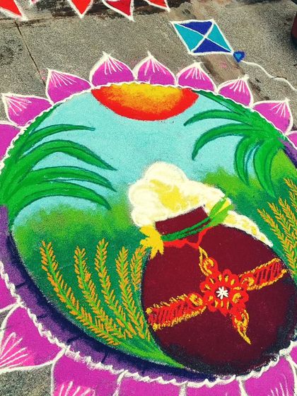 Anesha Artgallery - Indian Folk Art & Home Decor Rangoli & Kolam: Ephemeral Beauty photo 3