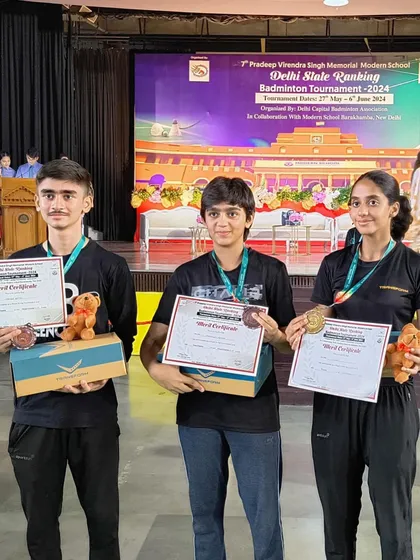 Another shot of my state champions with their well-earned certificates and prizes. Each tournament is a stepping stone to greater achievements.