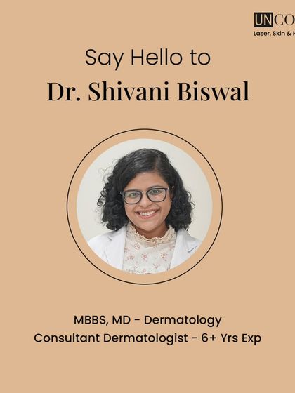 Say hello to Dr. Shivani Biswal. With over 6 years of experience, she specializes in skin, hair, and core dermatology services.