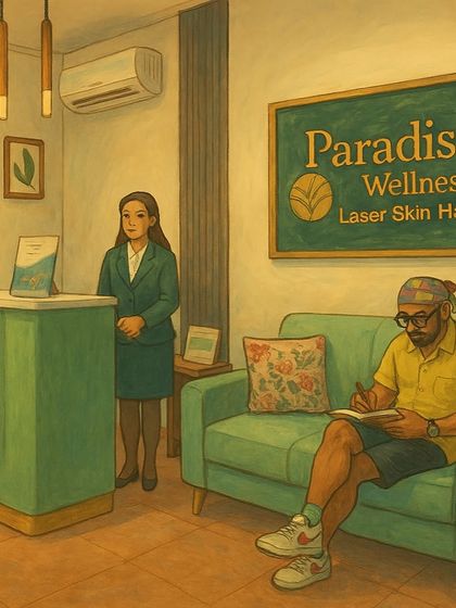 Our clinic reception, reimagined in a charming Ghibli-inspired art style. We aim to make your visit a whimsical and pleasant experience from the start.