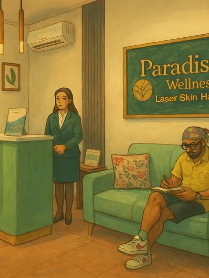 Our clinic reception, reimagined in a charming Ghibli-inspired art style. We aim to make your visit a whimsical and pleasant experience from the start.