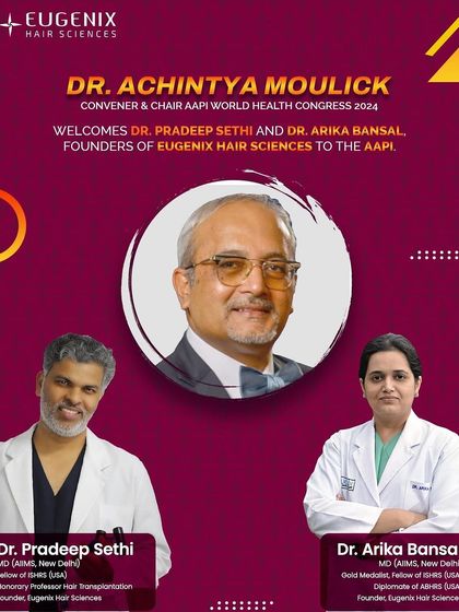 A poster welcoming us to the AAPI World Health Congress. We look forward to sharing our knowledge and learning from fellow doctors on a global stage.