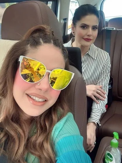 A selfie with Zareen Khan on our way to the Business Expo awards. It's an honor to connect with such inspiring personalities.