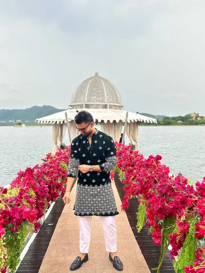 A moment of quiet reflection amidst the stunning decor. I take time to appreciate the hard work that goes into creating these beautiful events.