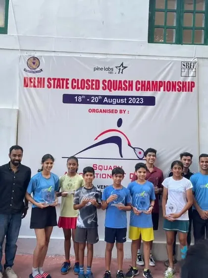A dominant performance at the Delhi State Closed Squash Championship 2023. With 8 participants, we had 7 finalists and 5 winners.