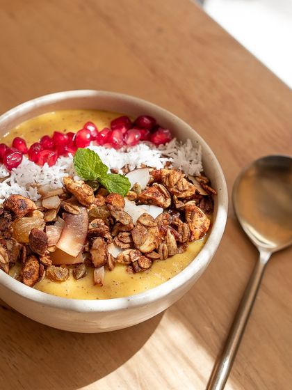 Our Mango Ginger Smoothie Bowl is back. This best-seller is a seasonal favorite, so come grab yours while the mangoes are at their peak.
