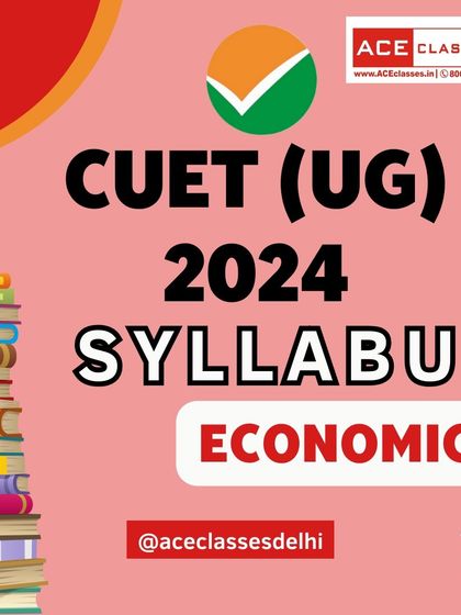 A carousel post providing the complete CUET (UG) 2024 syllabus for Economics.