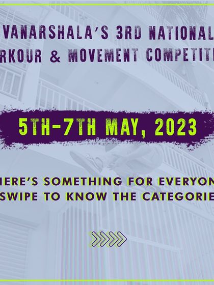 The official announcement for our 3rd National Parkour & Movement Competition, with a swipe to see all the categories.