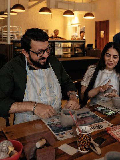 A throwback to our "Much Kneaded Connection" event with Leo's Pizzeria. Participants enjoyed an artisanal hand-building workshop followed by delicious pizza.