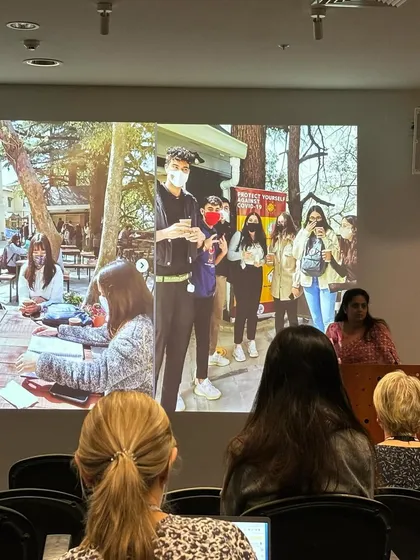 Presenting to an audience at the 7Experiences Summit in Auckland. I shared how we used placemaking to create shared experiences and strengthen the community at Woodstock School.