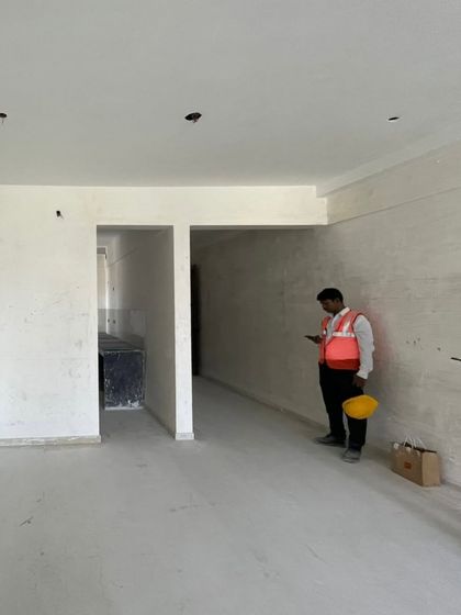 Another view of the site before work began. Seeing the empty, undeveloped space helps to appreciate the scale of the transformation and the detailed planning required to turn it into a fully furnished, tranquil home.