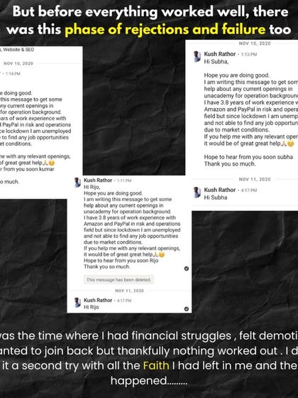 This is my story of how faith changed my life. I took a leap of faith in 2020, quitting my corporate job at Amazon & PayPal to become a coach. It was my wife's and parents' unshakable faith that gave me the strength to turn my passion into my profession, going from one client to over 1000 globally.