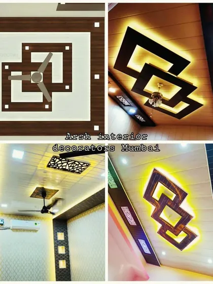 A collection of my PVC false ceiling designs for homes. This gallery shows how I can use wood-textured panels and backlit jali cutouts to create a warm and modern look.