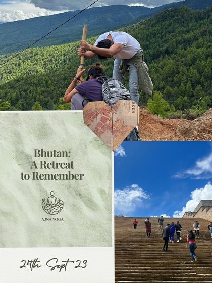 A retreat to remember in Bhutan. Our journeys here involve both spiritual practice and physical activity, like this trek up to a sacred site, where every step brings you closer to the sky and to yourself.