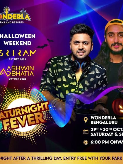 The official event poster for the Halloween Weekend at Wonderla, where I performed for a massive holiday crowd.