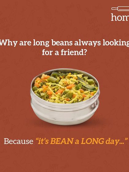 A dad joke to make you groan and grin. Why are long beans always looking for a friend? Because "it's BEAN a LONG day..." My long bean sabzi is the perfect cure for one of those days.