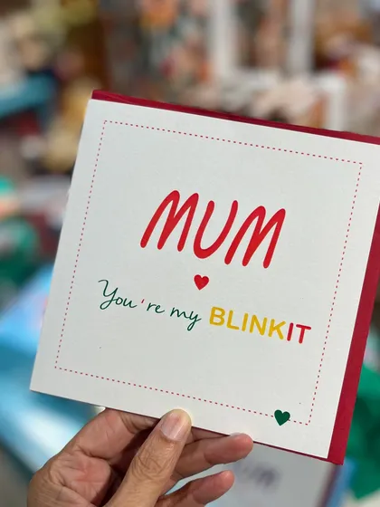 A fun and modern card for the mum who is your Blinkit, always there in a flash when you need her.