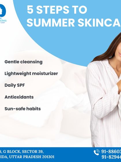 Here are five essential steps for a perfect summer skincare routine. This includes gentle cleansing, using a lightweight moisturizer, and applying daily SPF.