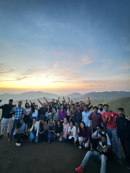 Celebrating the new year with a stunning sunset trek in Chikmagalur.