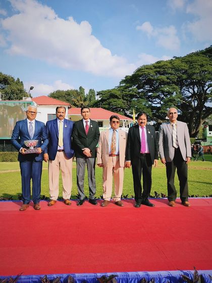 The T.B. Hanumantharaj Memorial Trophy presentation.