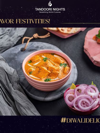 Savor the festivities with our rich and creamy Shahi Paneer, a delightful main course perfect for your Diwali feast.