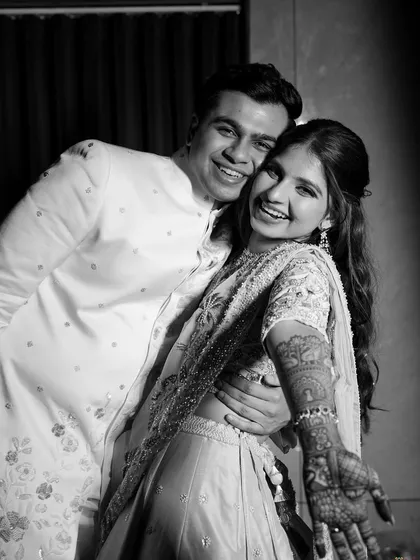 The joy on their faces says it all. For her engagement, we created a look that was both beautiful and durable, ensuring she looked flawless from the first photo to the last dance.