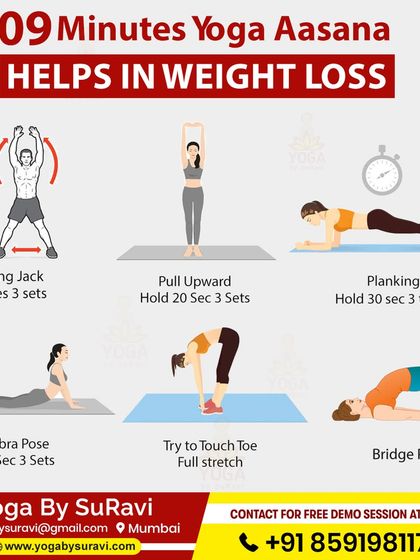 This 9-minute yoga routine, including Jumping Jacks and Cobra Pose, is a quick and effective way to boost your metabolism and aid in weight loss.
