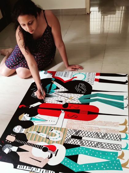 Aanchal Gupta - Commissioned Paintings & Original Art Art for Interiors: Large-Scale & Themed Canvases photo 14