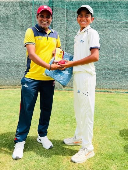 Ishant Jha awarded Man of the Match for his brilliant 5-wicket haul. He is one of our most promising young all rounders.