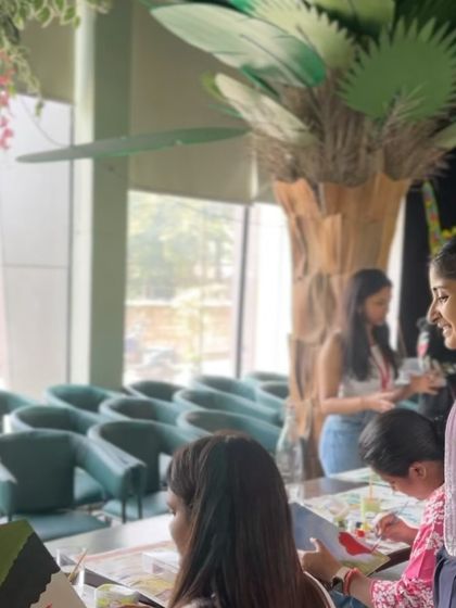 Another shot of me in my natural element, surrounded by students engaged in their art.