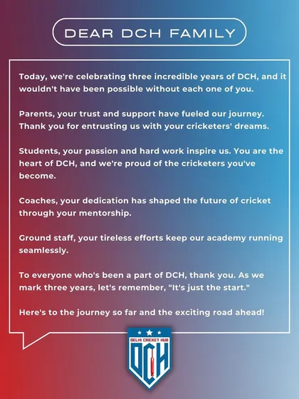 A heartfelt message to my DCH family on our third anniversary. The trust of parents, the passion of students, and the dedication of our staff are the pillars of our success.