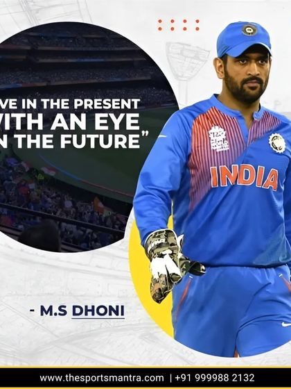 "I live in the present with an eye on the future." This quote from M.S. Dhoni captures the champion's spirit of balancing immediate focus with long-term vision, a key lesson we teach.